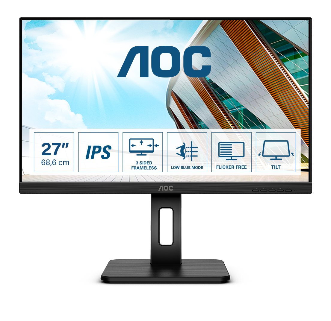 Monitor AOC Q27P2Q (27" IPS, 75Hz, 2560x1440 QHD) crni-0