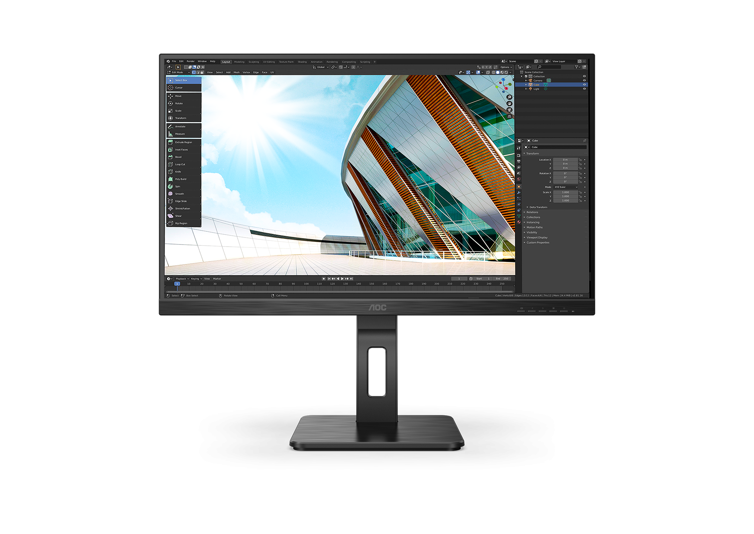 Monitor AOC Q27P2Q (27" IPS, 75Hz, 2560x1440 QHD) crni-1