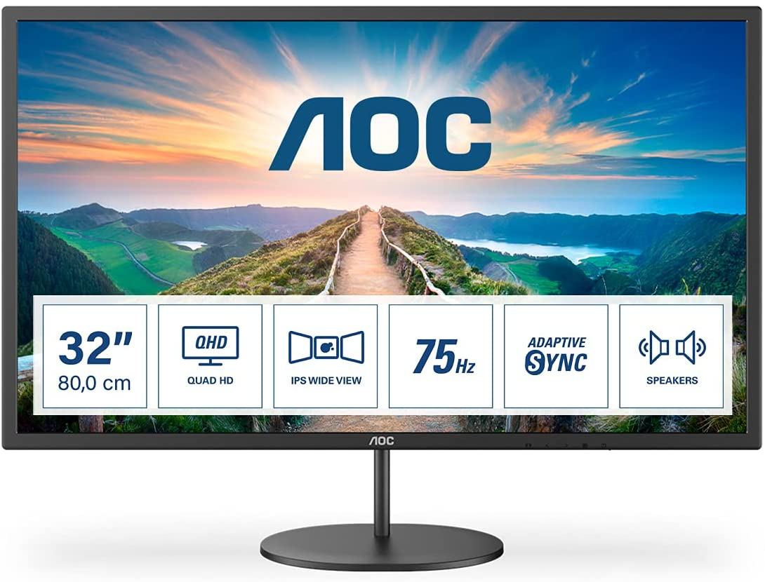 Monitor AOC Q32V4 (31,5" IPS, 75Hz, 2560x1440 QHD) crni-0