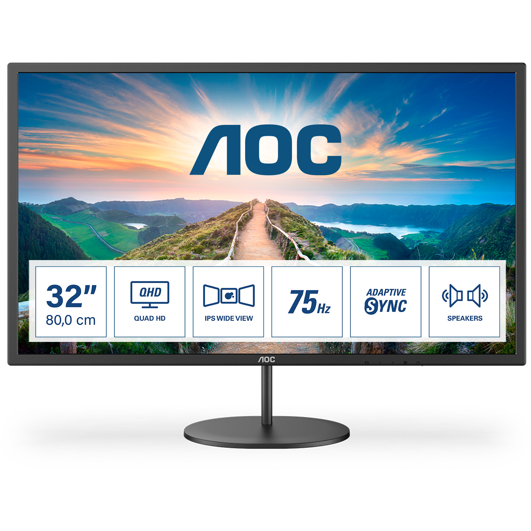 Monitor AOC Q32V4 (31,5" IPS, 75Hz, 2560x1440 QHD) crni-8