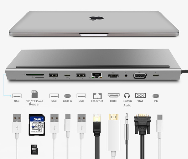 Docking station ASONIC N-UHCH1102, USB-C-0