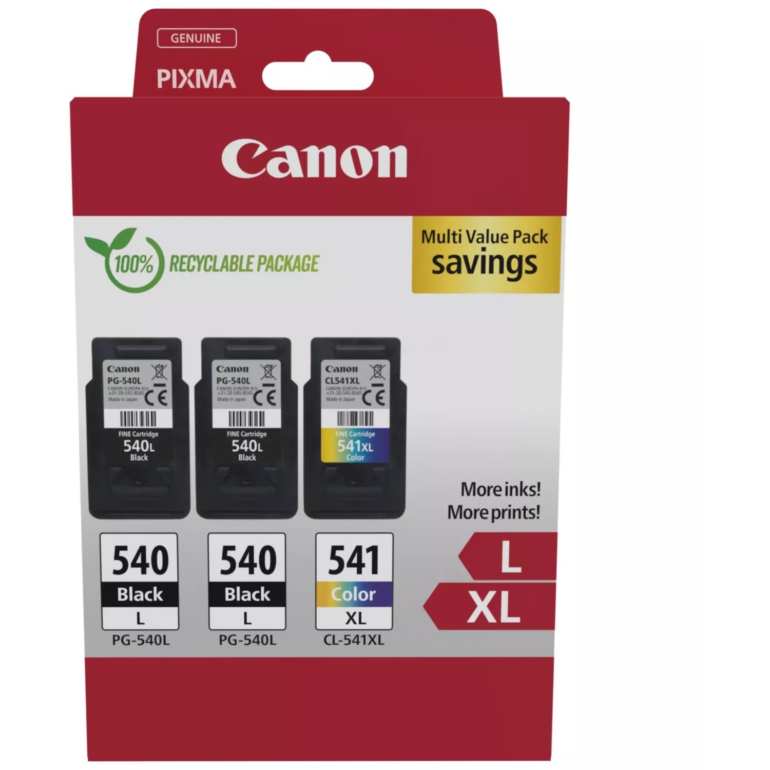 Canon multipack 2x PG-540L + CL-541XL-0