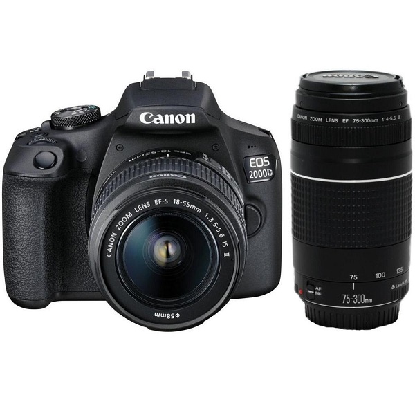 Canon EOS 2000D + 18-55mm + EF 75-300mm