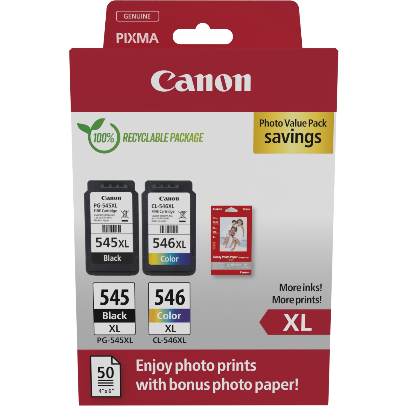 Canon tinta PG-545XL + CL-546XL Photo Value Pack-1