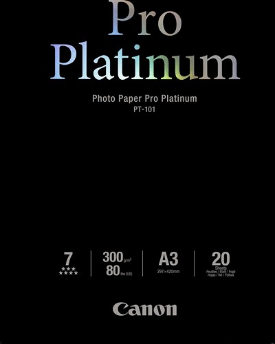 Profesionalni fotopapir CANON Pro Platinum Pho PT101 - A3 - 20L