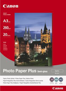 Fotopapir CANON Photo Paper Plus SG201 (A3+, 260 g/m2, 260 mikrona, satenska završna obrada, 20L)