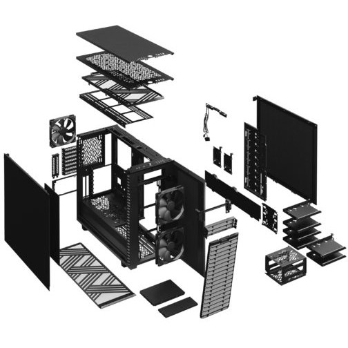 Kućište FRACTAL DESIGN Define 7 crno, Tip C crno bez napajanja-27