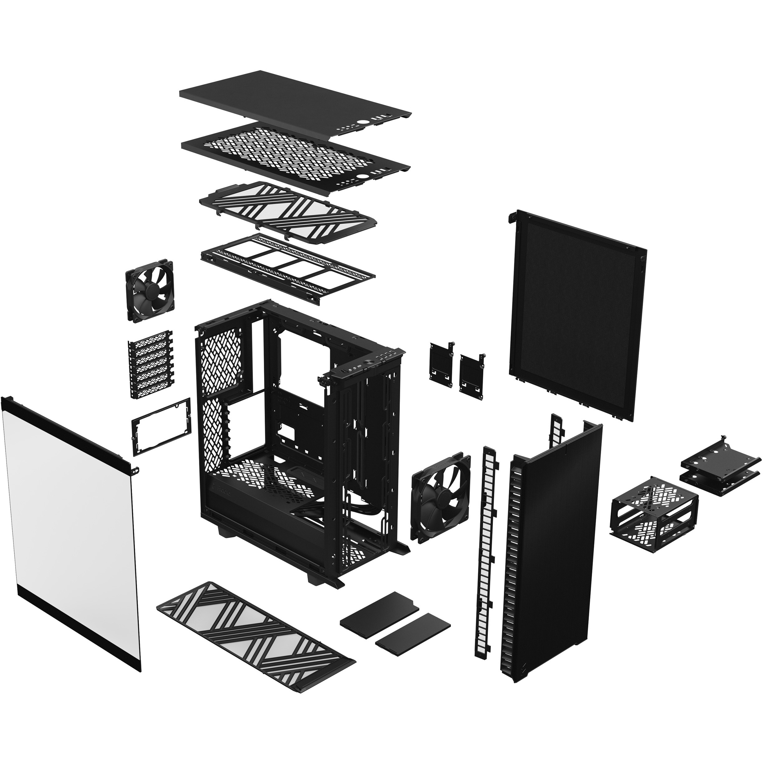 Kućište za PC FRACTAL DESIGN Define 7 Compact (7 utora za proširenje, 2x 3,5" HDD, 3x 2,5" SSD, USB 3.1 Gen 2 Type-C, 2 USB 3.0, 2 USB 2.0, crno)-19