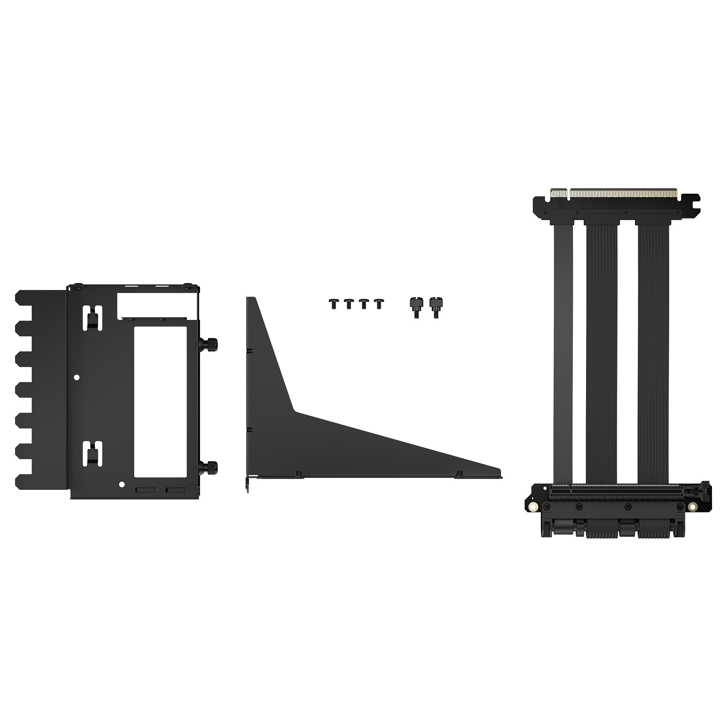 Fractal Flex 2 PCIe4.0 riser za grafičku karticu crni (PCIe Gen 4.0 x16, podrška za grafičke kartice pune dužine, 4 PCI slota debljine)-2
