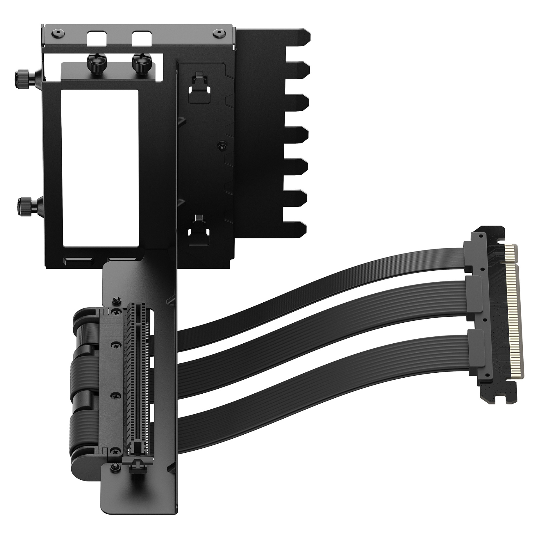 Fractal Flex 2 PCIe4.0 riser za grafičku karticu crni (PCIe Gen 4.0 x16, podrška za grafičke kartice pune dužine, 4 PCI slota debljine)-3