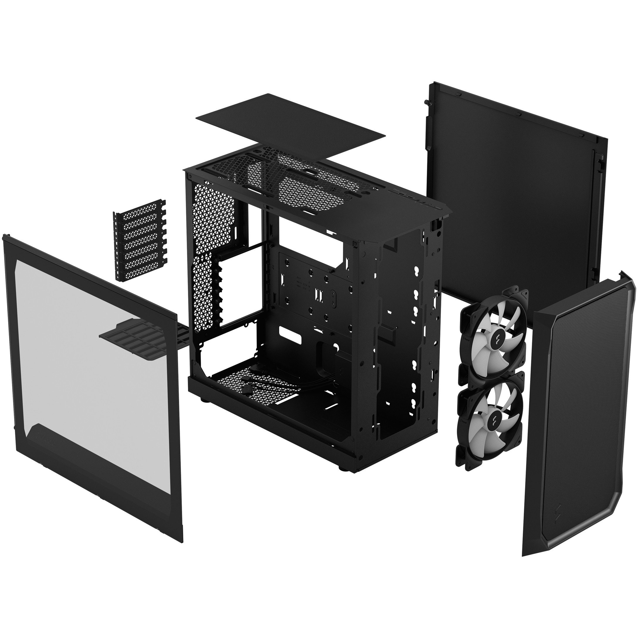 Kućište za računalo FRACTAL DESIGN Focus 2 RGB crna TG bez napajanja-4