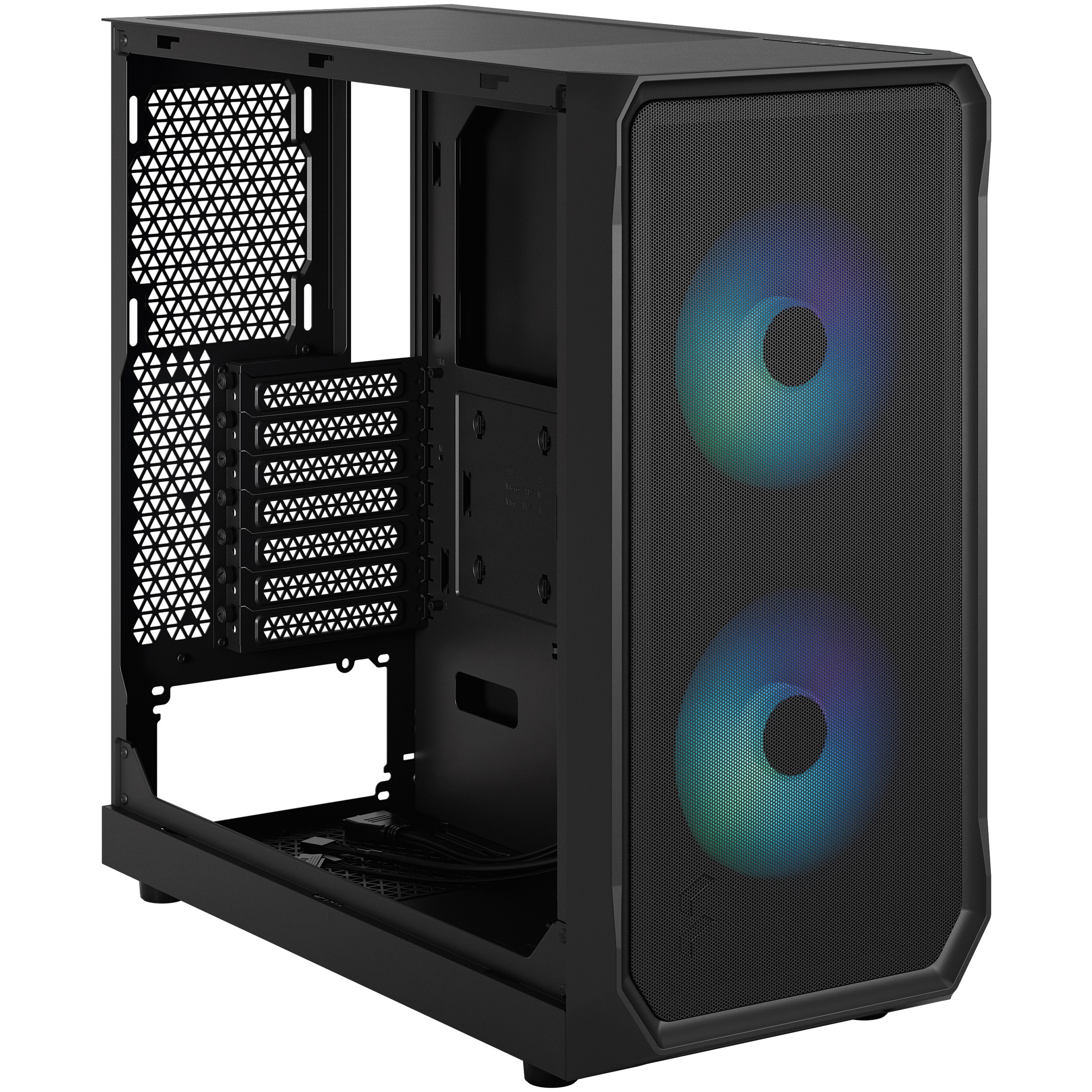 Kućište za računalo FRACTAL DESIGN Focus 2 RGB crna TG bez napajanja-10