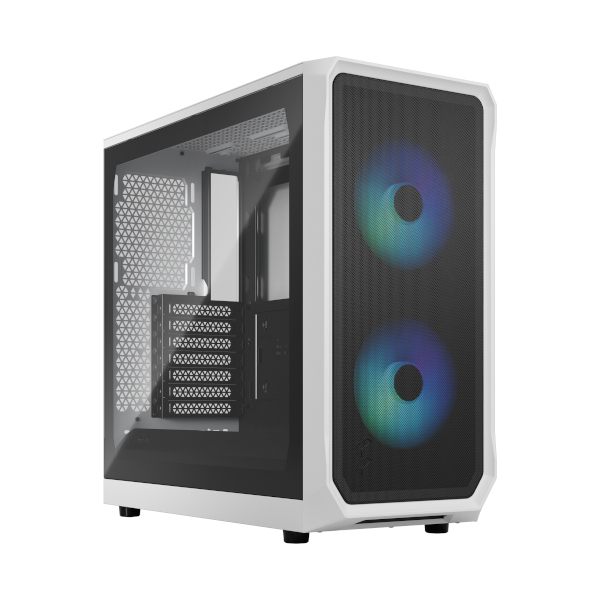 Kućište za računalo FRACTAL DESIGN Focus 2 RGB White TG, bijelo bez napajanja-0