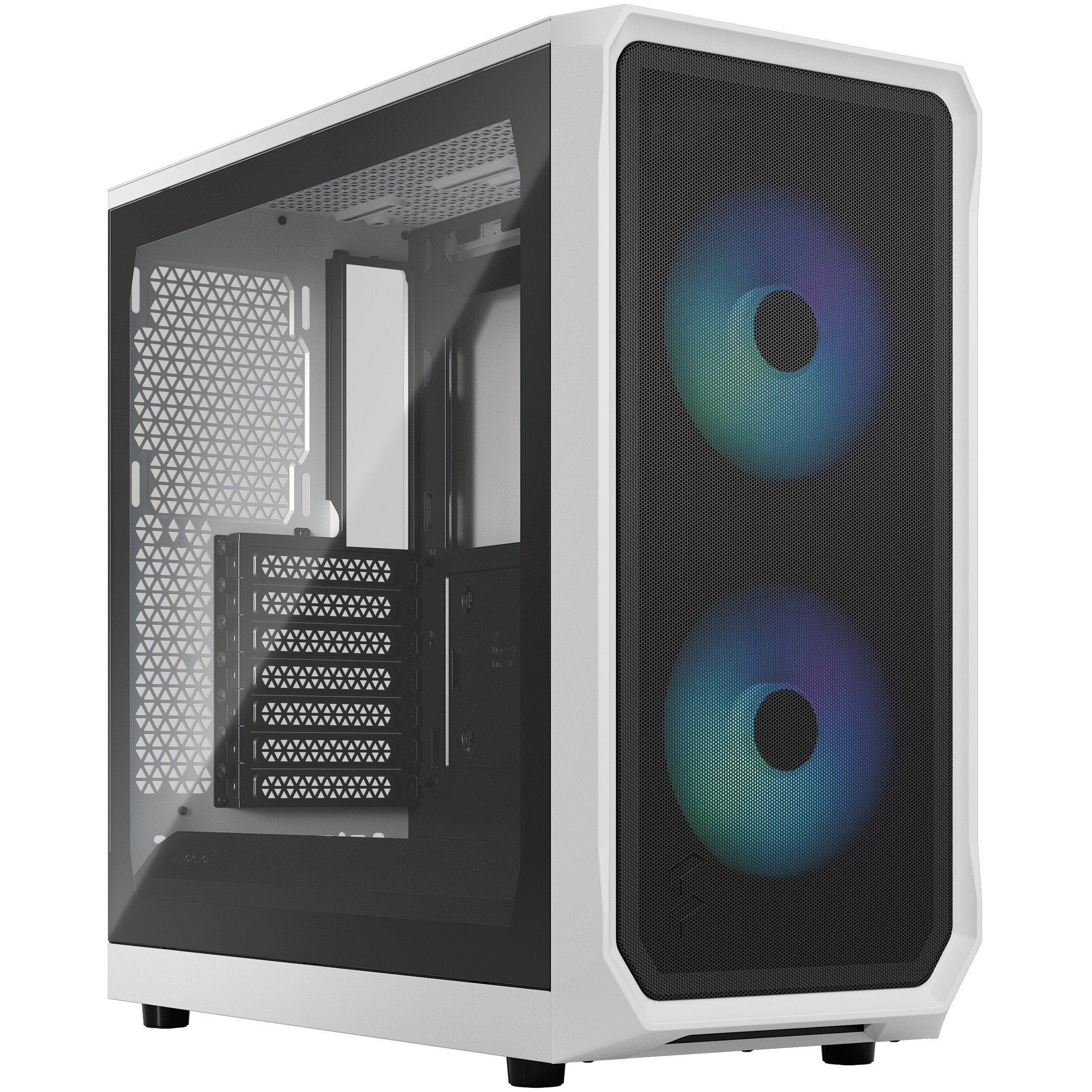 Kućište za računalo FRACTAL DESIGN Focus 2 RGB White TG, bijelo bez napajanja-1