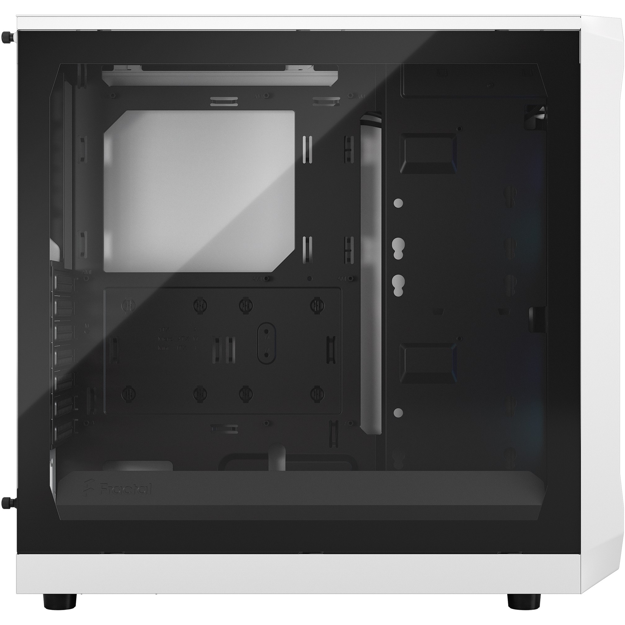 Kućište za računalo FRACTAL DESIGN Focus 2 RGB White TG, bijelo bez napajanja-3