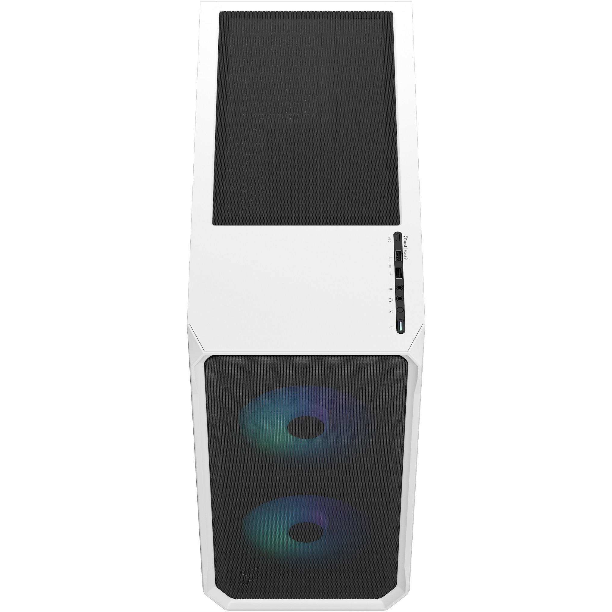 Kućište za računalo FRACTAL DESIGN Focus 2 RGB White TG, bijelo bez napajanja-5