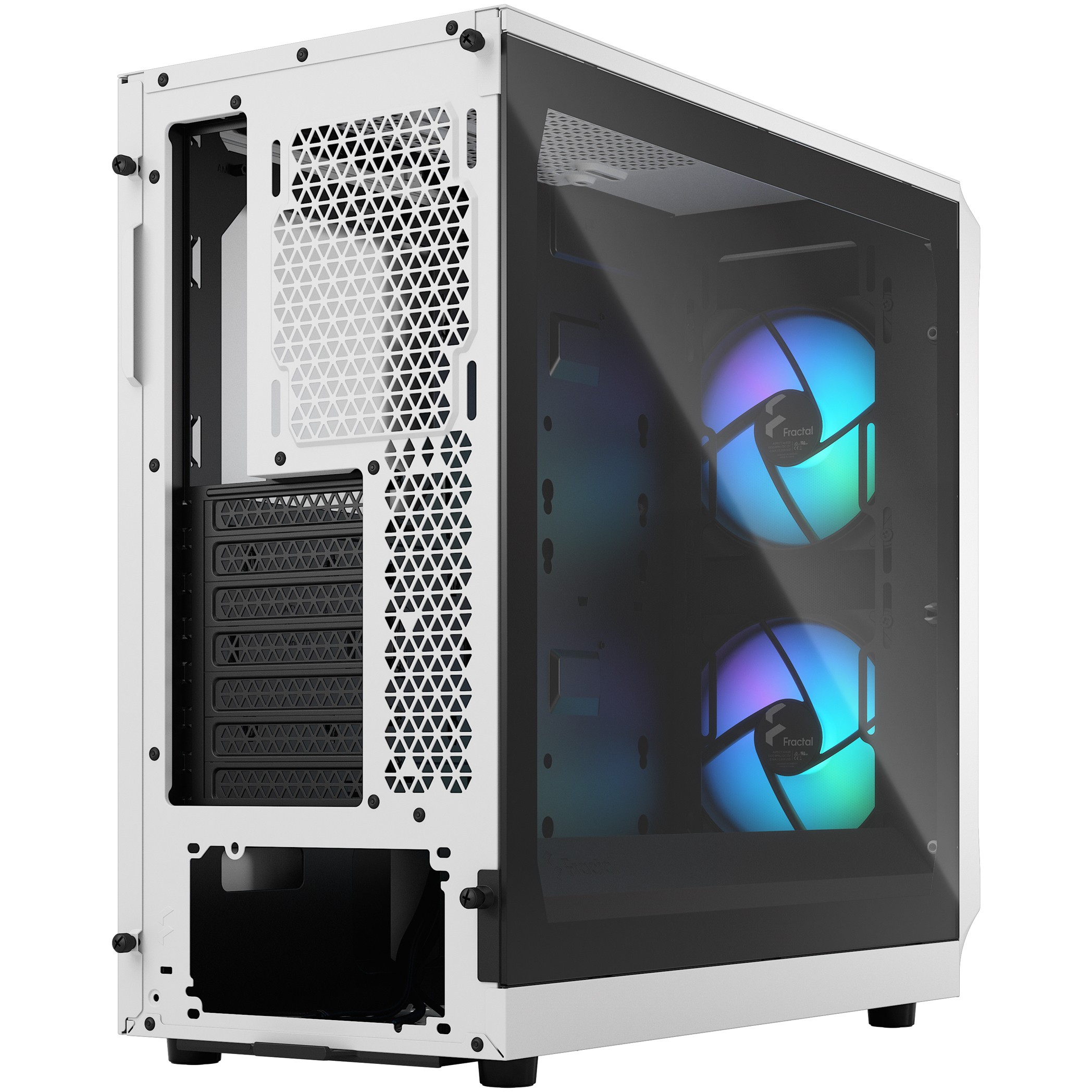 Kućište za računalo FRACTAL DESIGN Focus 2 RGB White TG, bijelo bez napajanja-12
