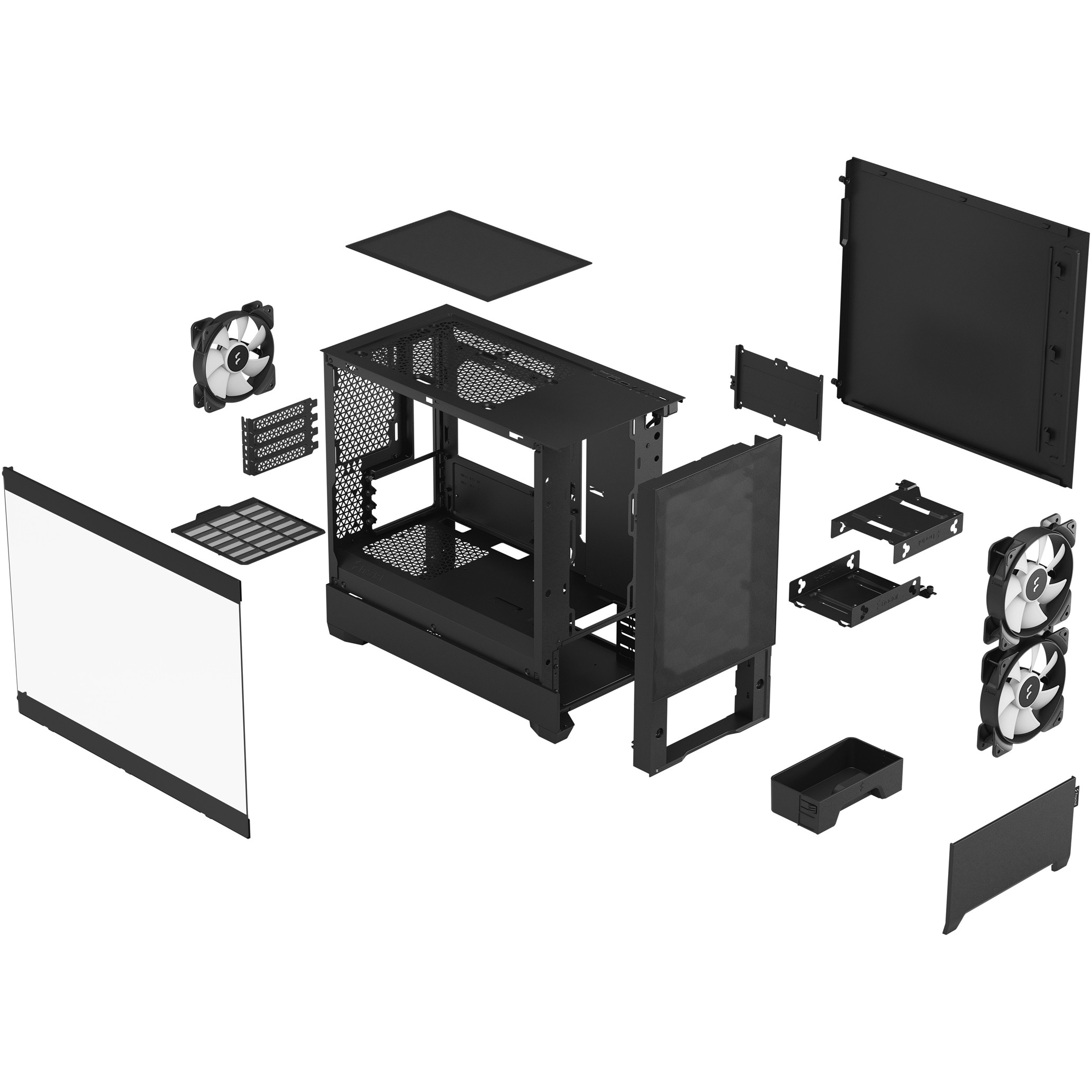 Kućište za računalo FRACTAL DESIGN Pop Mini Air RGB crna TG Clear Tint-4