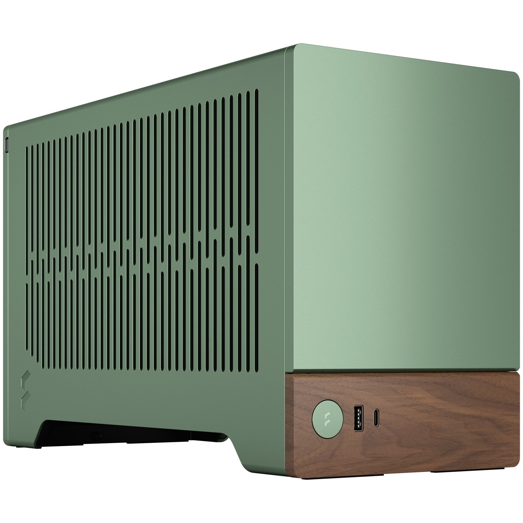 Kućište za PC FRACTAL DESIGN Terra Jade (Aluminij, drvo, SFX/SFX-L napajanje, 3 utora za proširenje, 2x 2,5" SSD, 1x USB 3.0, 1x USB 3.2 Gen 2 Type-C)-1