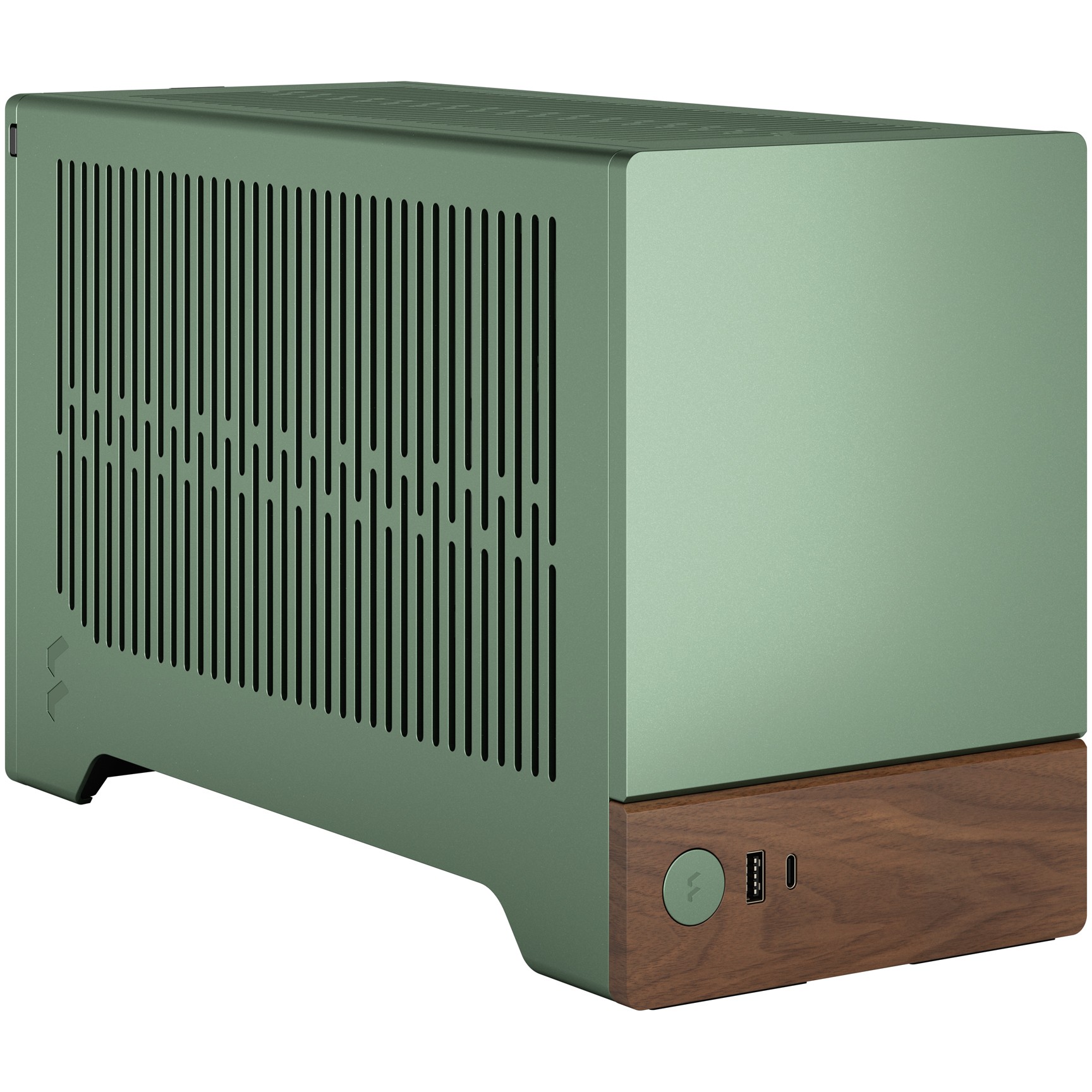 Kućište za PC FRACTAL DESIGN Terra Jade (Aluminij, drvo, SFX/SFX-L napajanje, 3 utora za proširenje, 2x 2,5" SSD, 1x USB 3.0, 1x USB 3.2 Gen 2 Type-C)-3