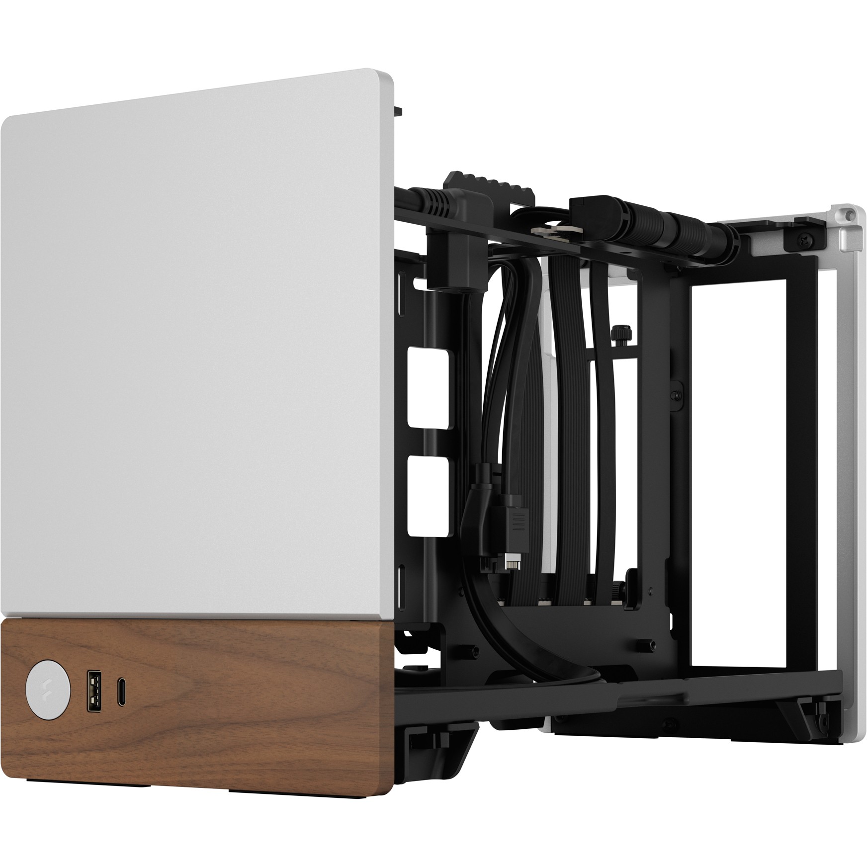 Kućište za PC FRACTAL DESIGN Terra Silver mITX (Aluminij, drvo, SFX, SFX-L, 3 utora za proširenje, 2x 2,5" SSD, 1x USB 3.0, 1x USB 3.2 Gen 2 Type-C)-4