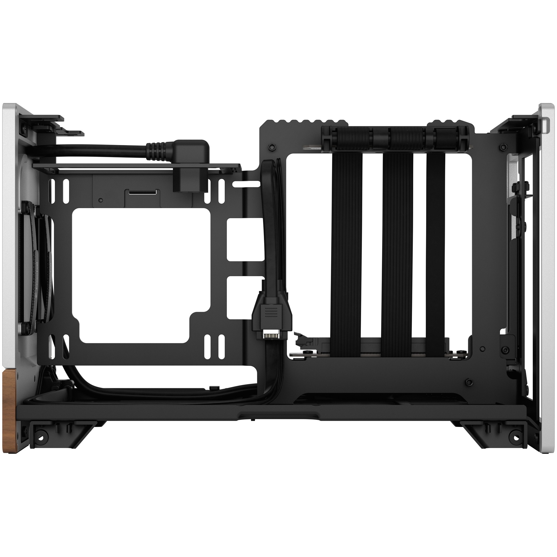 Kućište za PC FRACTAL DESIGN Terra Silver mITX (Aluminij, drvo, SFX, SFX-L, 3 utora za proširenje, 2x 2,5" SSD, 1x USB 3.0, 1x USB 3.2 Gen 2 Type-C)-5