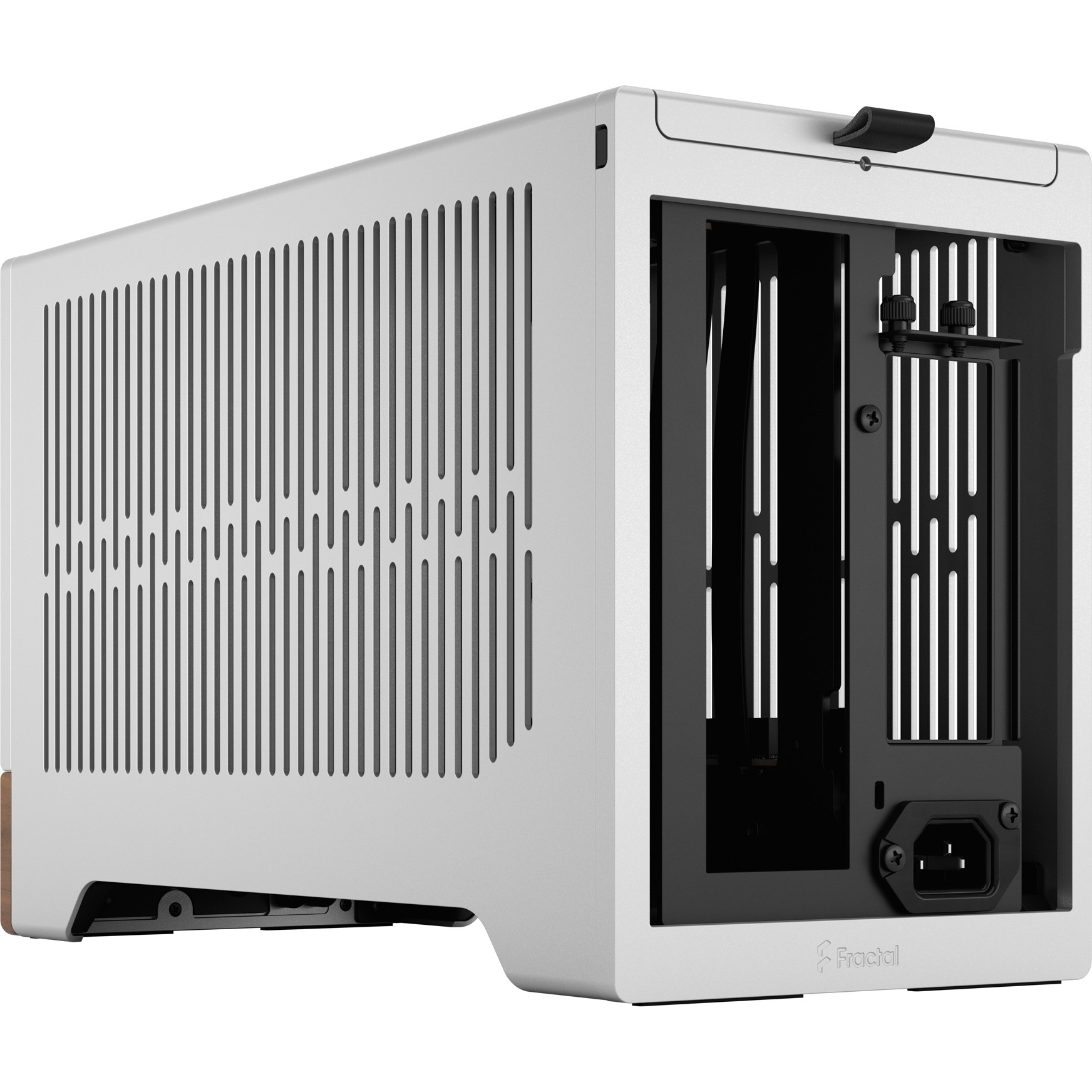 Kućište za PC FRACTAL DESIGN Terra Silver mITX (Aluminij, drvo, SFX, SFX-L, 3 utora za proširenje, 2x 2,5" SSD, 1x USB 3.0, 1x USB 3.2 Gen 2 Type-C)-16