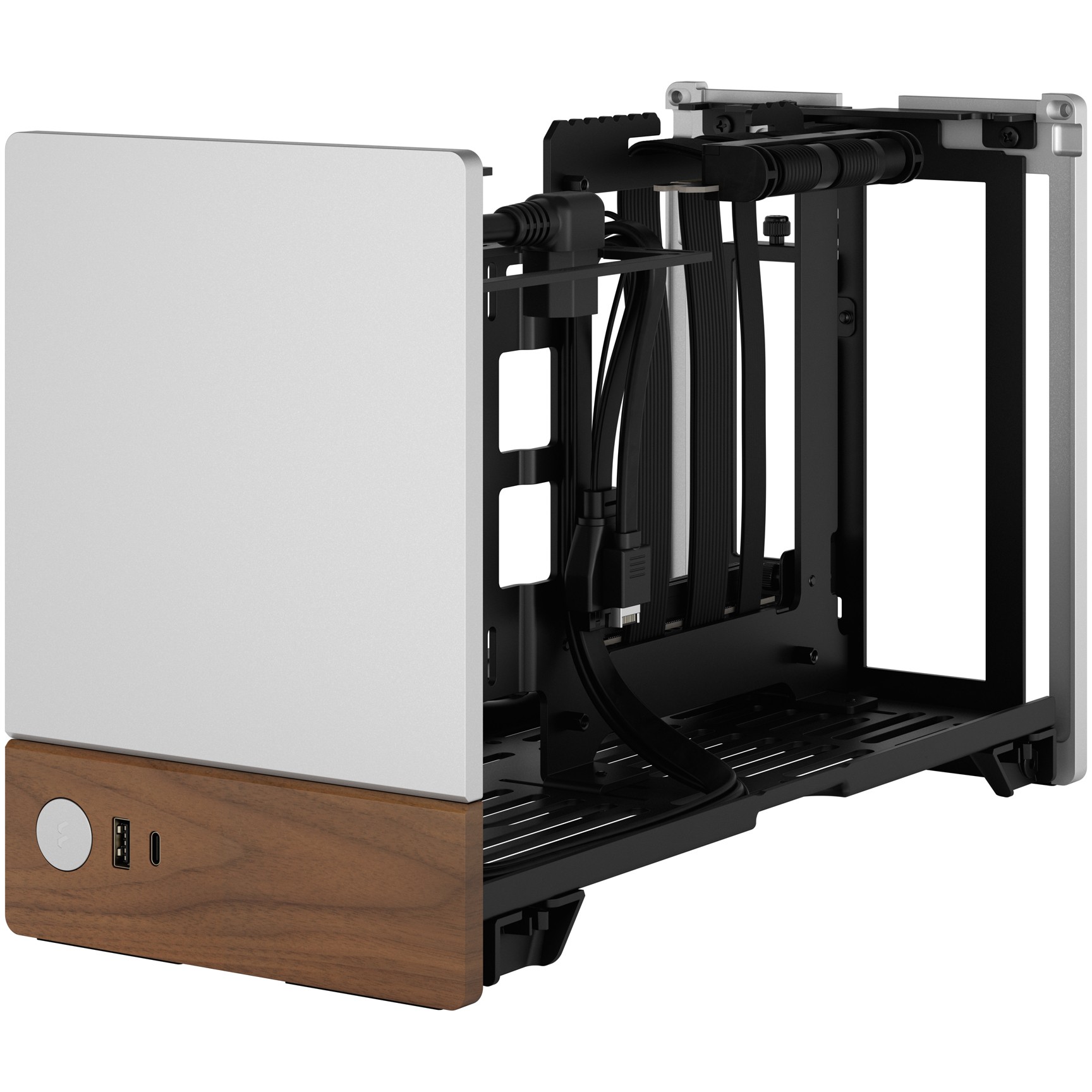 Kućište za PC FRACTAL DESIGN Terra Silver mITX (Aluminij, drvo, SFX, SFX-L, 3 utora za proširenje, 2x 2,5" SSD, 1x USB 3.0, 1x USB 3.2 Gen 2 Type-C)-24