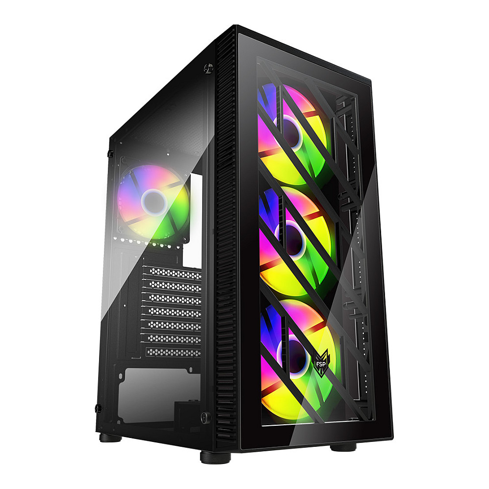 Kućište FORTRON CMT 192 (atx, 7 utora za proširenje, 2x 3.5" hdd, 1x 2.5" ssd, 1x usb 3.0, 2x usb 2.0, hd audio, 3x 120mm ventilator, 1x 120mm ventilator, max. visina hladnjaka 160 mm, max. dužina kartice 285 mm, boja crna)-1