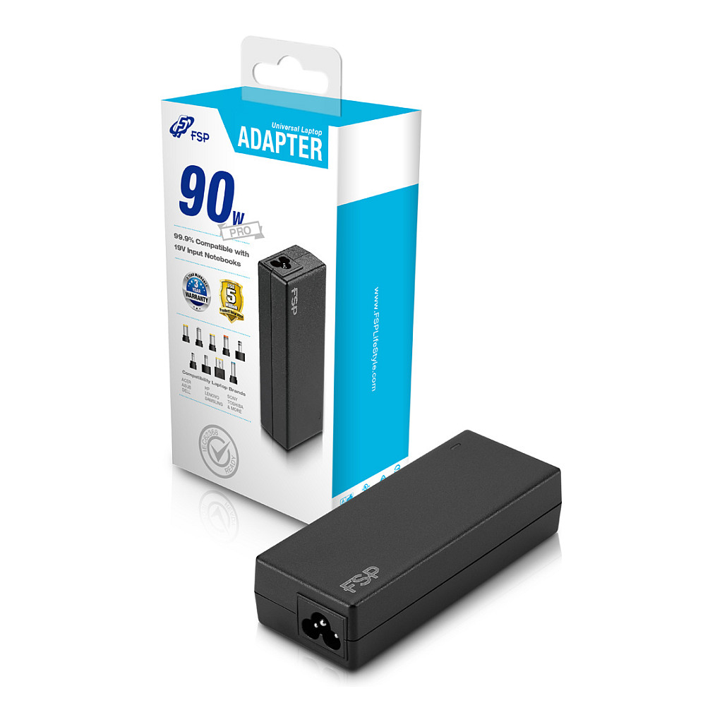 Punjač za laptop FORTRON NB90 Pro (90W, 9 nastavaka, 100-240Vac, +18V ~ +20V, HP/Toshiba/Lenovo/Sony/Acer/Asus/Samsung/Dell)-4