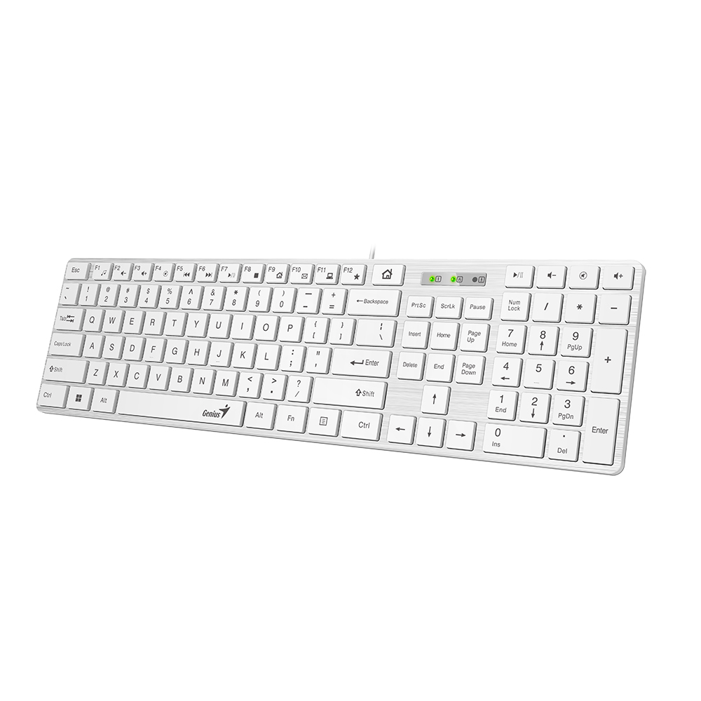 Genius SlimStar 126, tipkovnica, USB bijela-0
