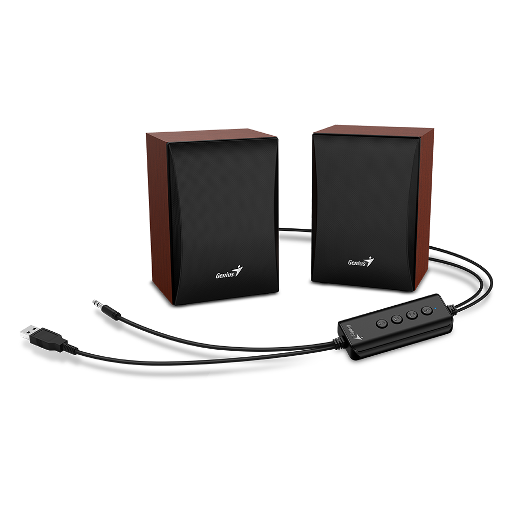 Genius zvučnici SP-HF380, 3W, USB+3,5mm+BT, drveni-0