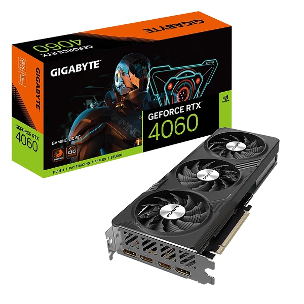 GIGABYTE Video Card NVIDIA GeForce RTX 4060 GAMING OC 8G, GDDR6 8GB/128bit, PCI-E 4.0 x8, 1x8-pin, Retail-4