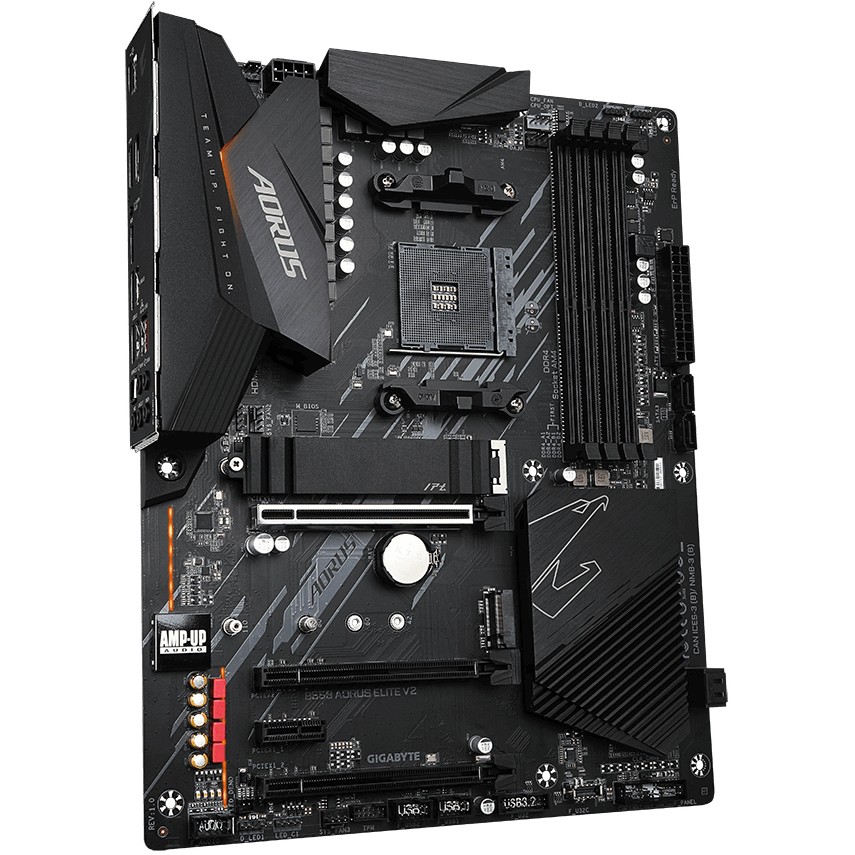 GIGABYTE Mainboard Desktop B550 AORUS ELITE V2 DDR4 (Socket AM4, 4x DDR4 up to 128GB, 1x PCI--Ex16x16 CPU, 3x PCI-Ex16 x2, x1_2,x1_1 Chipset, 2x M.2, 4x SATA 6Gb/s, 1xDP, 1xHDMI, 2x USB Gen2, 3x USB G-10