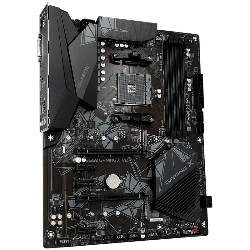 GIGABYTE Main Board Desktop AMD B550, AM4, 4 x DDR4, DVI-D/HDMI, 2xPCIE x16 , 3xPCIE x1, ALC887 , 2x M.2 , 4 x SATA, ATX-2