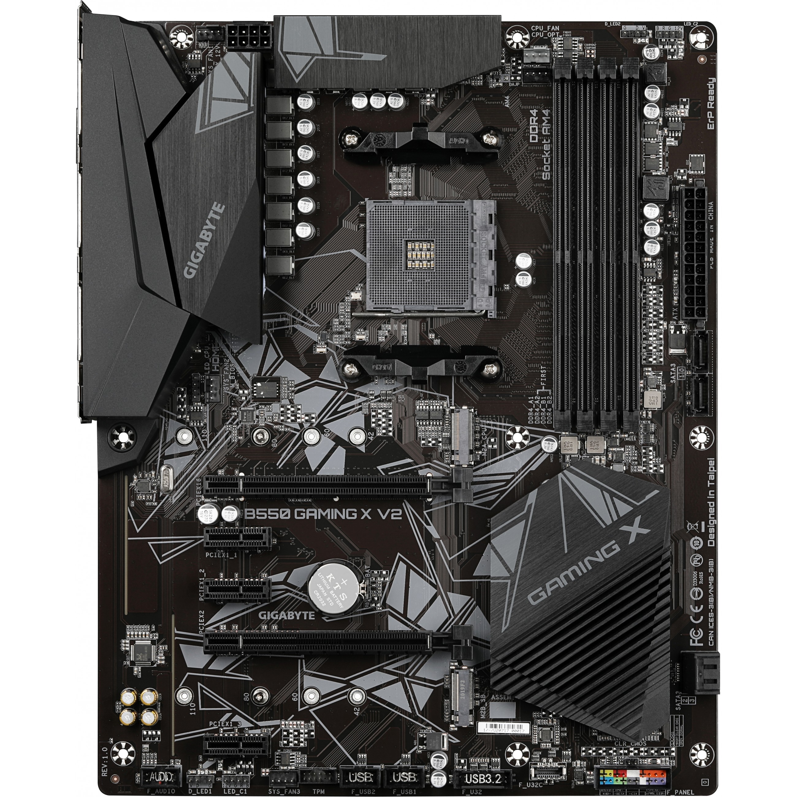 GIGABYTE Main Board Desktop AMD B550, AM4, 4 x DDR4, DVI-D/HDMI, 2xPCIE x16 , 3xPCIE x1, ALC887 , 2x M.2 , 4 x SATA, ATX-9