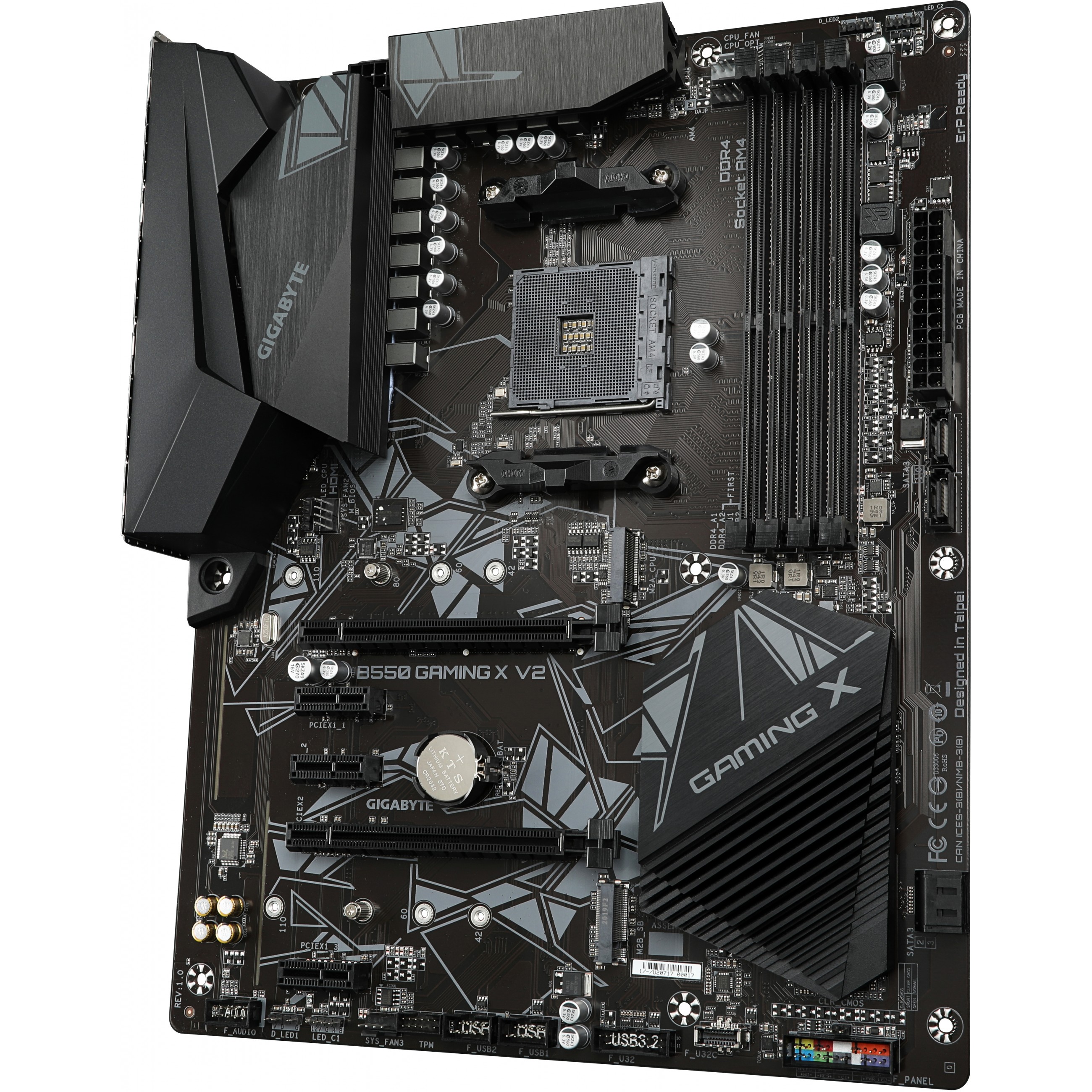 GIGABYTE Main Board Desktop AMD B550, AM4, 4 x DDR4, DVI-D/HDMI, 2xPCIE x16 , 3xPCIE x1, ALC887 , 2x M.2 , 4 x SATA, ATX-11