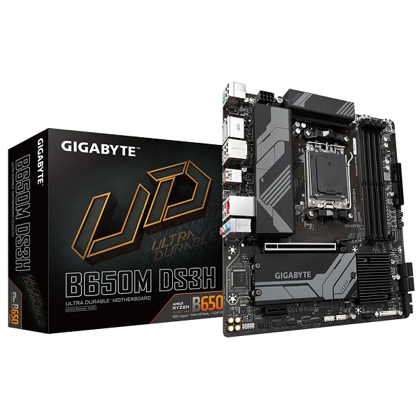 MOTHERBOARD GIGABYTE B650M DS3H (amd am5, mATX, 4 x ddr5, 128gb, 2.5gbe, hdmi, displayport)-4