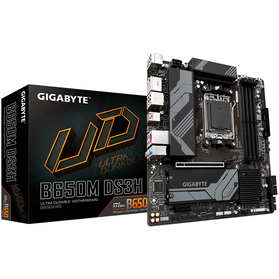 MOTHERBOARD GIGABYTE B650M DS3H (amd am5, mATX, 4 x ddr5, 128gb, 2.5gbe, hdmi, displayport)-2