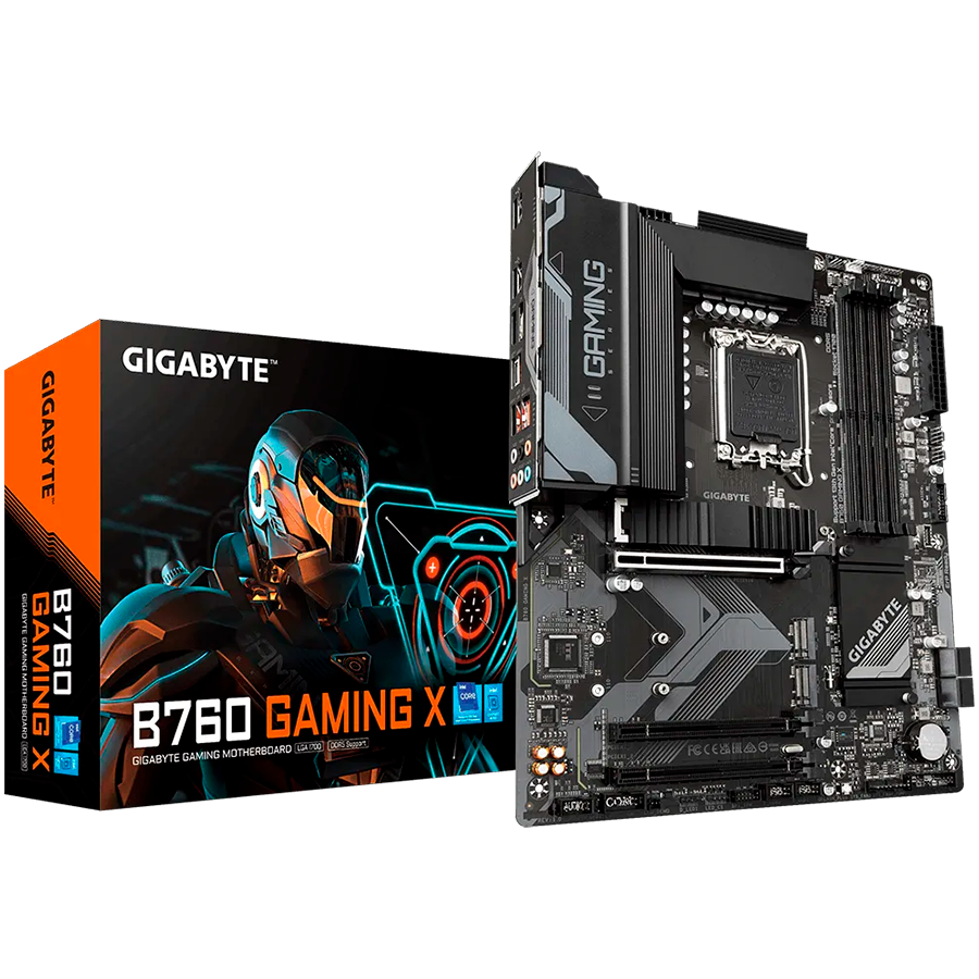 MOTHERBOARD GIGABYTE B760 (lga1700, 4 x ddr5, 3 x m.2, 4 x sata, 1 x displayport, 1 x hdmi, atx)-0
