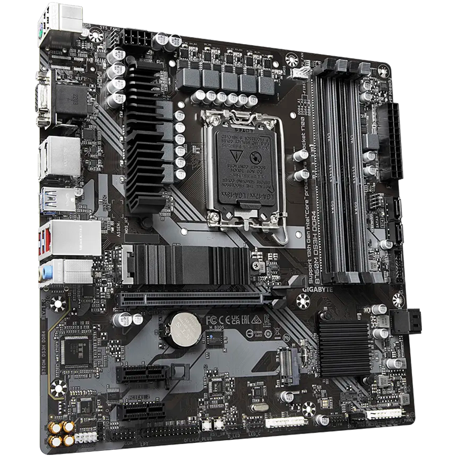 GigaByte MB B760M DS3H DDR4, S.1700, DDR4/5333(OC), PCIe 4.0, 2.5 G-LAN, VGA/HDMI/2×DP, USB-C, mATX-2