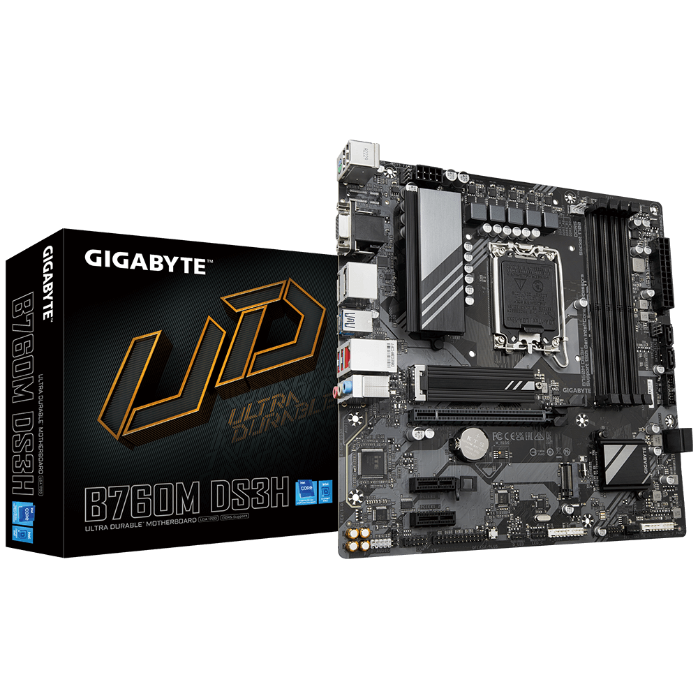 Matična ploča GIGABYTE B760M DS3H G10, DDR5, s1700, mATX-1