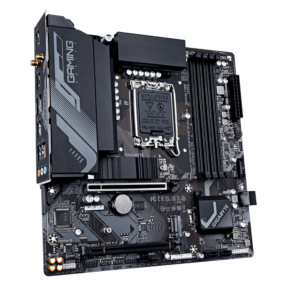 MBO GIGABYTE B760M GAMING X AX (intel lga 1700, mATX, 4 x ddr5, 192GB, intel b760, 2.5GbE, wi-fi 6E, bluetooth 5.3, hdmi 2.0, displayport)-5