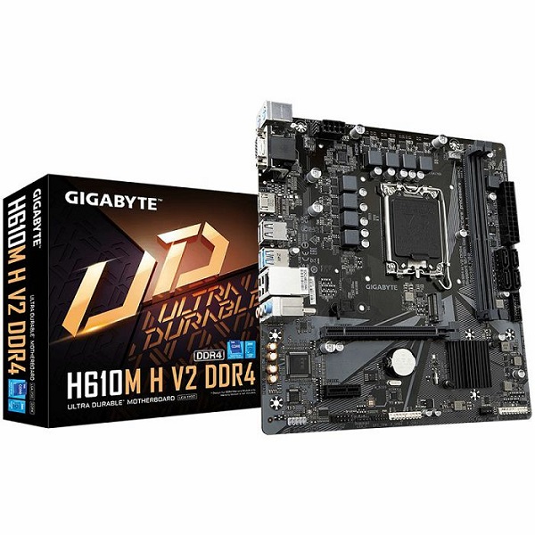 Mainboard GIGABYTE H610M H V2 (micro atx, socket 1700, intel h610, 2x ddr4, 1x hdmi, 4x sataiii, 8x usb2.0, 4x usb3.2 gen1)-2