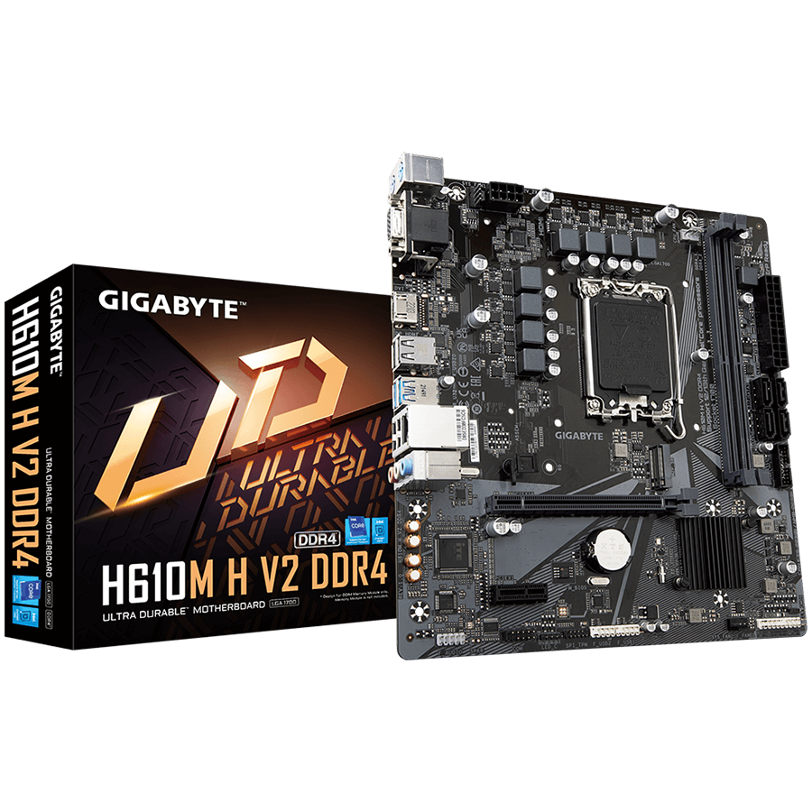 Mainboard GIGABYTE H610M H V2 (micro atx, socket 1700, intel h610, 2x ddr4, 1x hdmi, 4x sataiii, 8x usb2.0, 4x usb3.2 gen1)-0