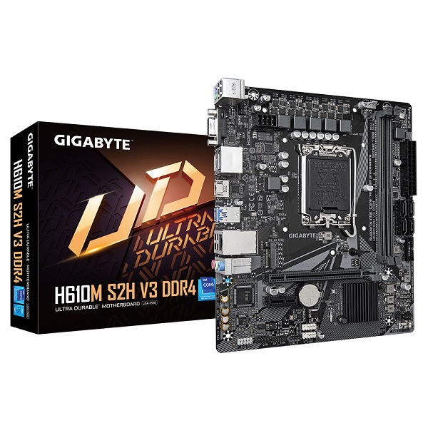 Matična ploča GIGABYTE LGA1700 (2 x DDR4, 1 x M.2, 4 x SATA, 1 x D-Sub, 2 x DisplayPorts, 1 x HDMI port, Micro ATX)-2