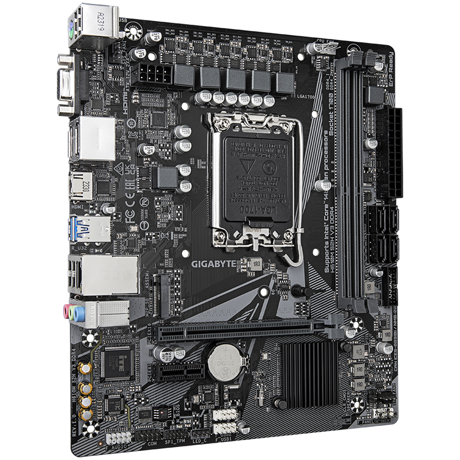 Matična ploča GIGABYTE LGA1700 (2 x DDR4, 1 x M.2, 4 x SATA, 1 x D-Sub, 2 x DisplayPorts, 1 x HDMI port, Micro ATX)-3