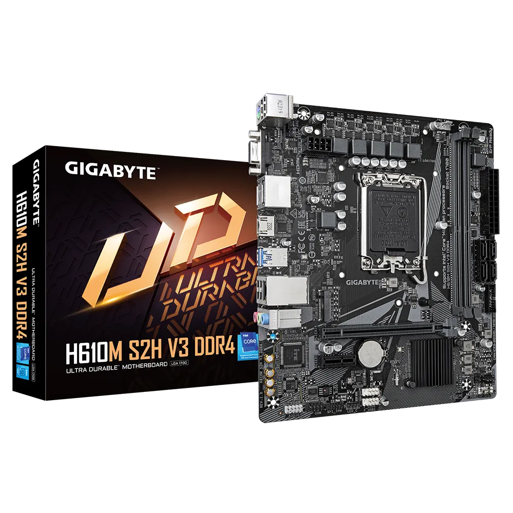 Matična ploča GIGABYTE LGA1700 (2 x DDR4, 1 x M.2, 4 x SATA, 1 x D-Sub, 2 x DisplayPorts, 1 x HDMI port, Micro ATX)-4