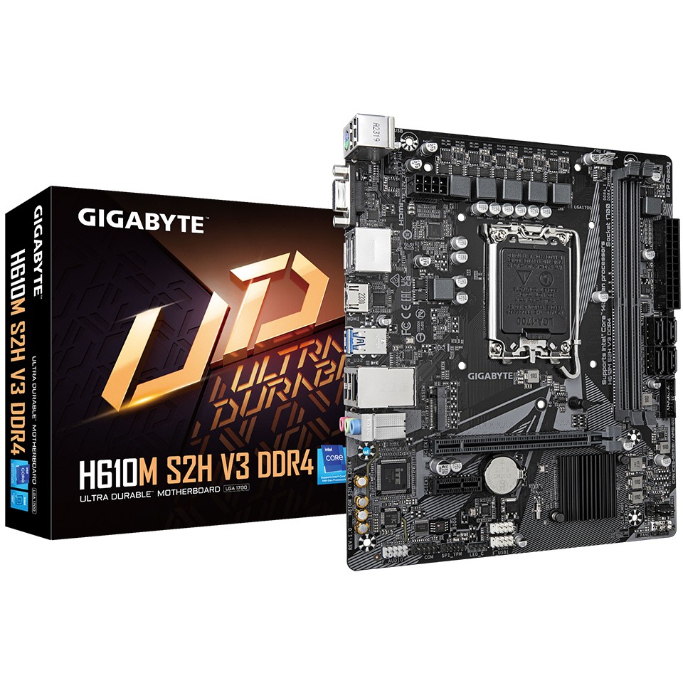 Matična ploča GIGABYTE LGA1700 (2 x DDR4, 1 x M.2, 4 x SATA, 1 x D-Sub, 2 x DisplayPorts, 1 x HDMI port, Micro ATX)-8