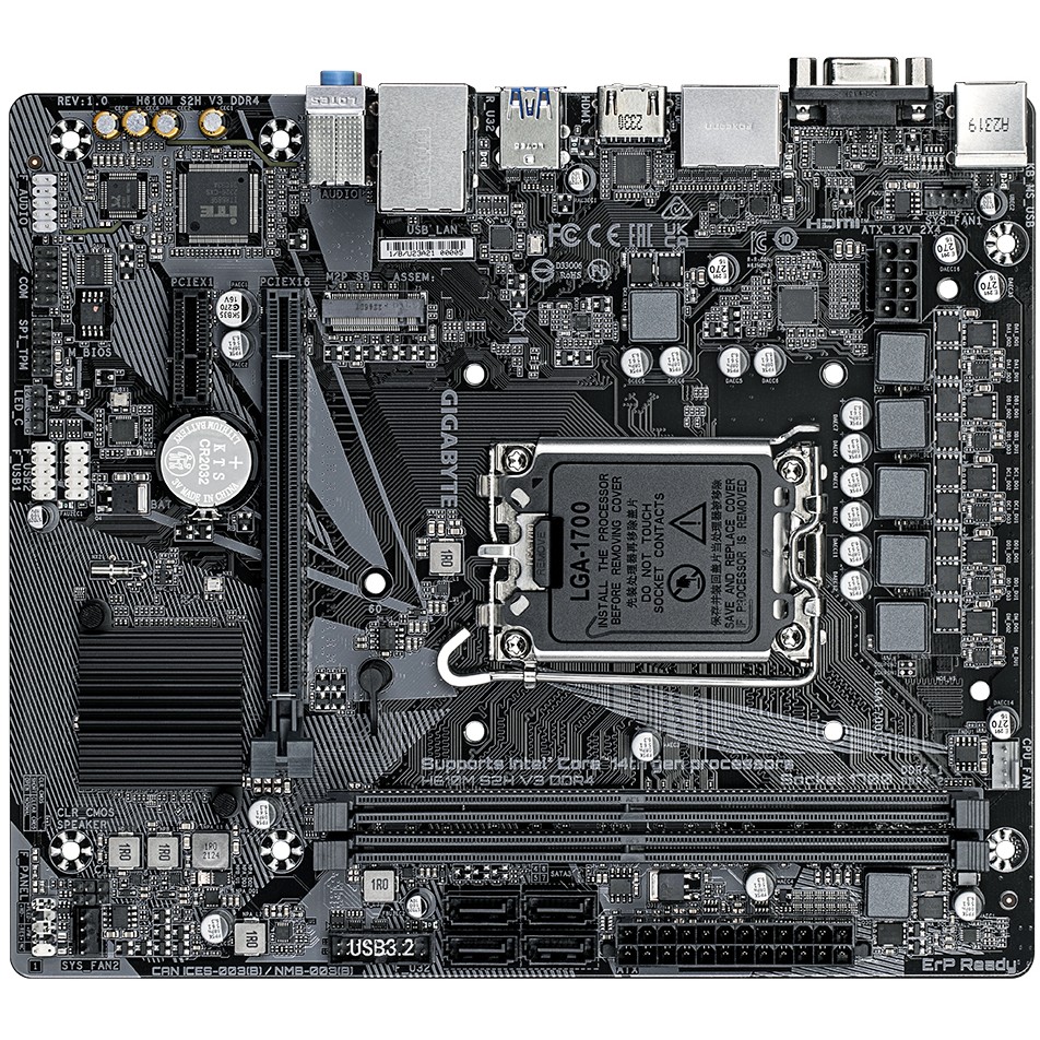 Matična ploča GIGABYTE LGA1700 (2 x DDR4, 1 x M.2, 4 x SATA, 1 x D-Sub, 2 x DisplayPorts, 1 x HDMI port, Micro ATX)-12